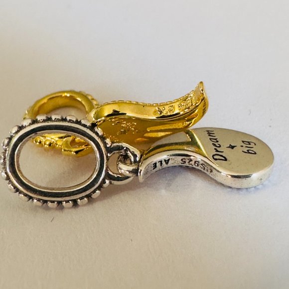 Pandora Two-tone Splittable Sun & Moon Dangle Charm - Picture 3 of 5